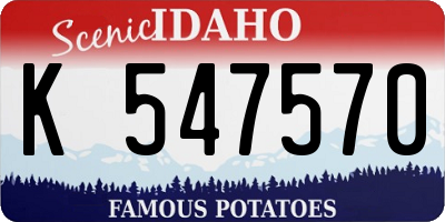 ID license plate K547570