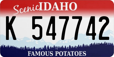 ID license plate K547742