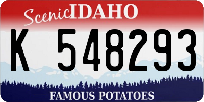 ID license plate K548293