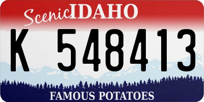 ID license plate K548413