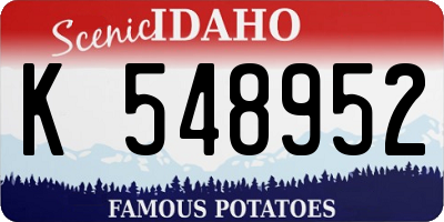 ID license plate K548952