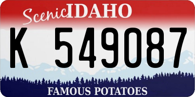 ID license plate K549087