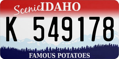 ID license plate K549178