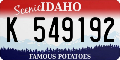 ID license plate K549192