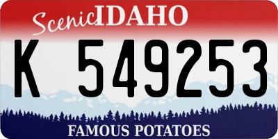 ID license plate K549253