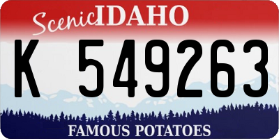 ID license plate K549263