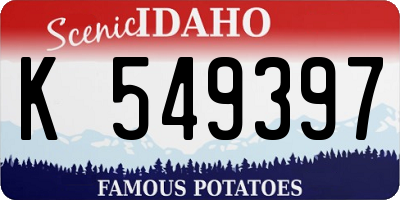 ID license plate K549397