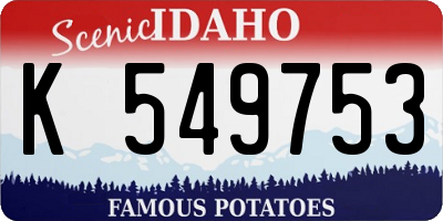 ID license plate K549753