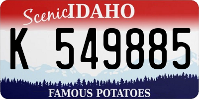 ID license plate K549885