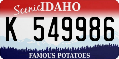 ID license plate K549986