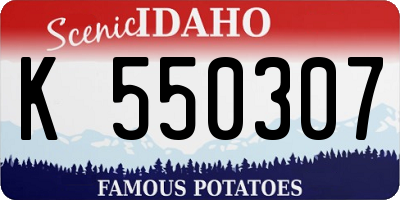 ID license plate K550307