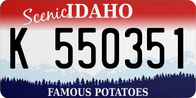 ID license plate K550351