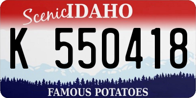 ID license plate K550418