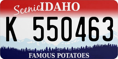 ID license plate K550463