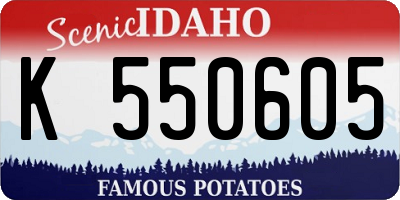 ID license plate K550605
