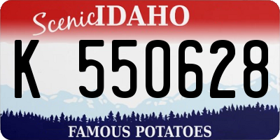 ID license plate K550628