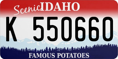 ID license plate K550660