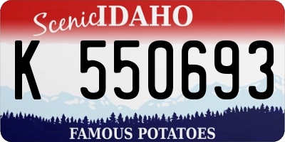 ID license plate K550693
