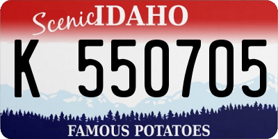 ID license plate K550705