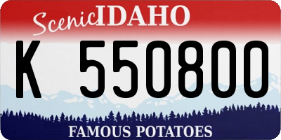 ID license plate K550800