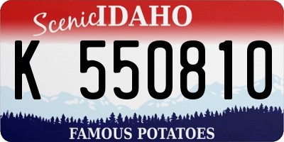 ID license plate K550810
