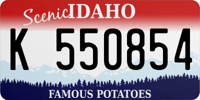 ID license plate K550854