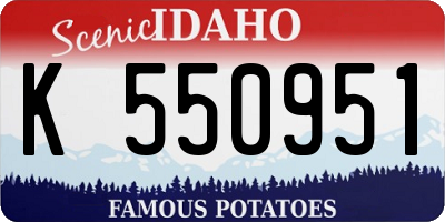 ID license plate K550951