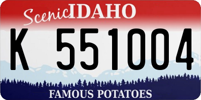 ID license plate K551004
