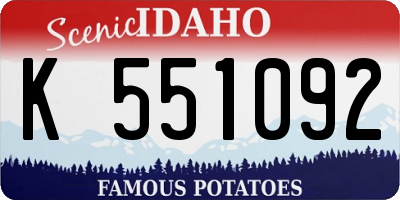 ID license plate K551092