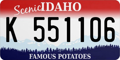 ID license plate K551106