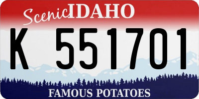 ID license plate K551701