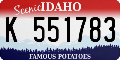 ID license plate K551783