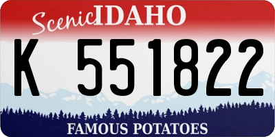 ID license plate K551822
