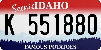 ID license plate K551880