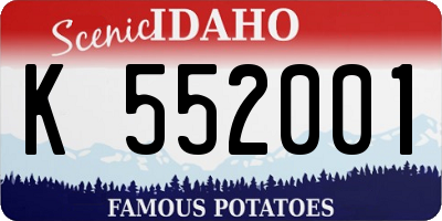 ID license plate K552001