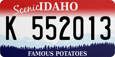 ID license plate K552013
