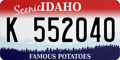 ID license plate K552040