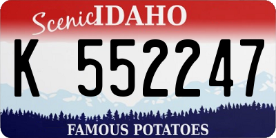 ID license plate K552247