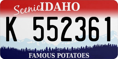 ID license plate K552361