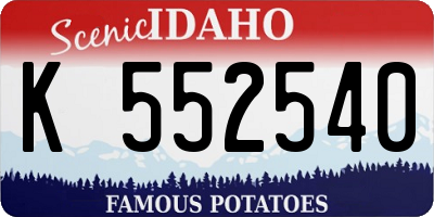 ID license plate K552540
