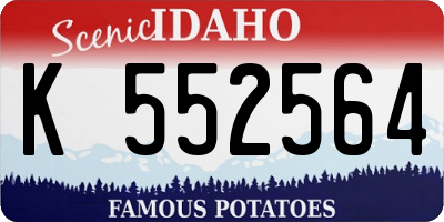 ID license plate K552564
