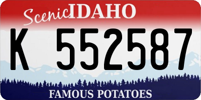 ID license plate K552587