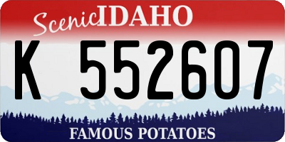 ID license plate K552607