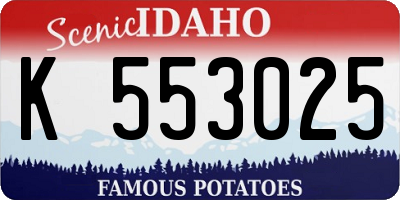ID license plate K553025