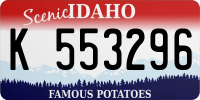 ID license plate K553296