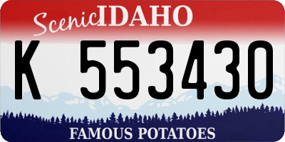 ID license plate K553430