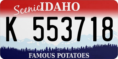 ID license plate K553718