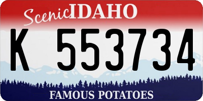 ID license plate K553734