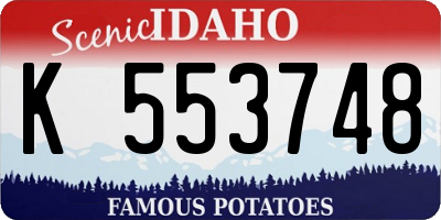 ID license plate K553748