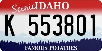 ID license plate K553801